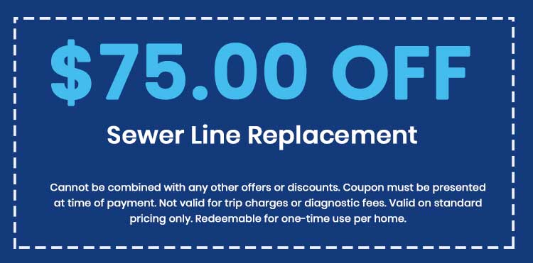 Sewer line replacement discount